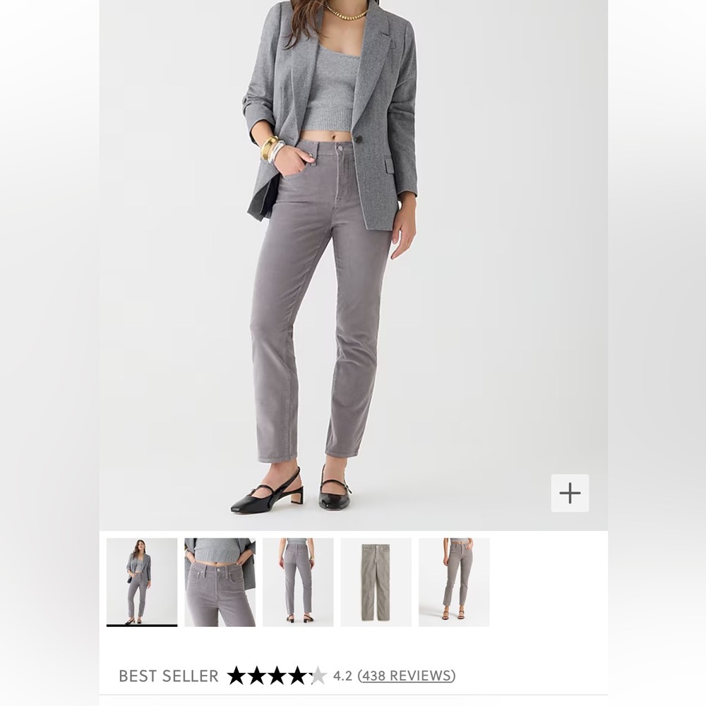 NWT Jcrew Vintage Slim Grey corduroy size 31